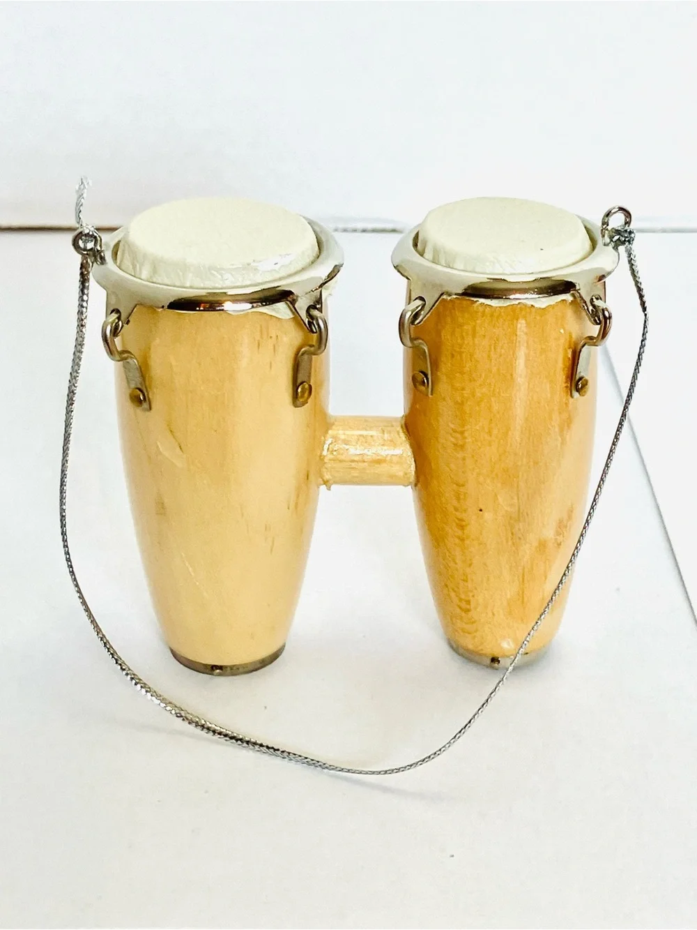 Conga Drum Wooden Christmas Ornament Unbranded Minor Wear